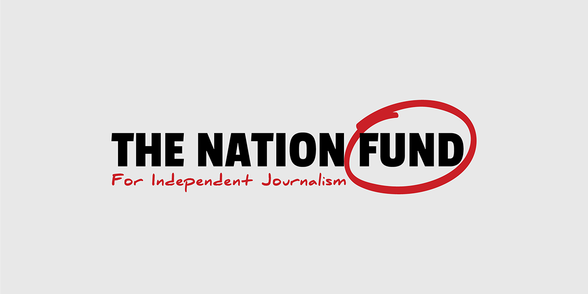 The Nation Fund for Independent Journalism logo.