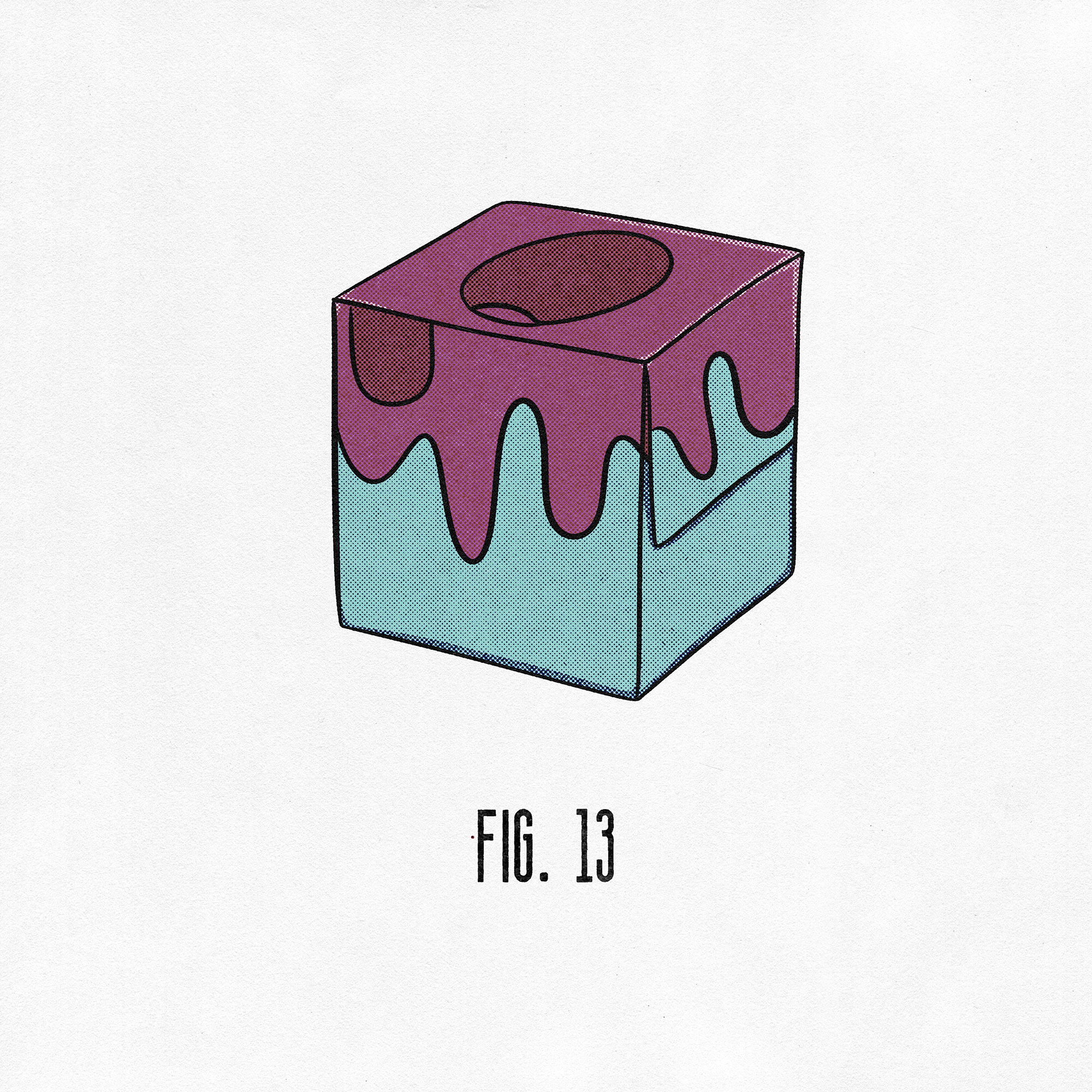 Illustration of a box of tissues captioned 'fig. 13.'