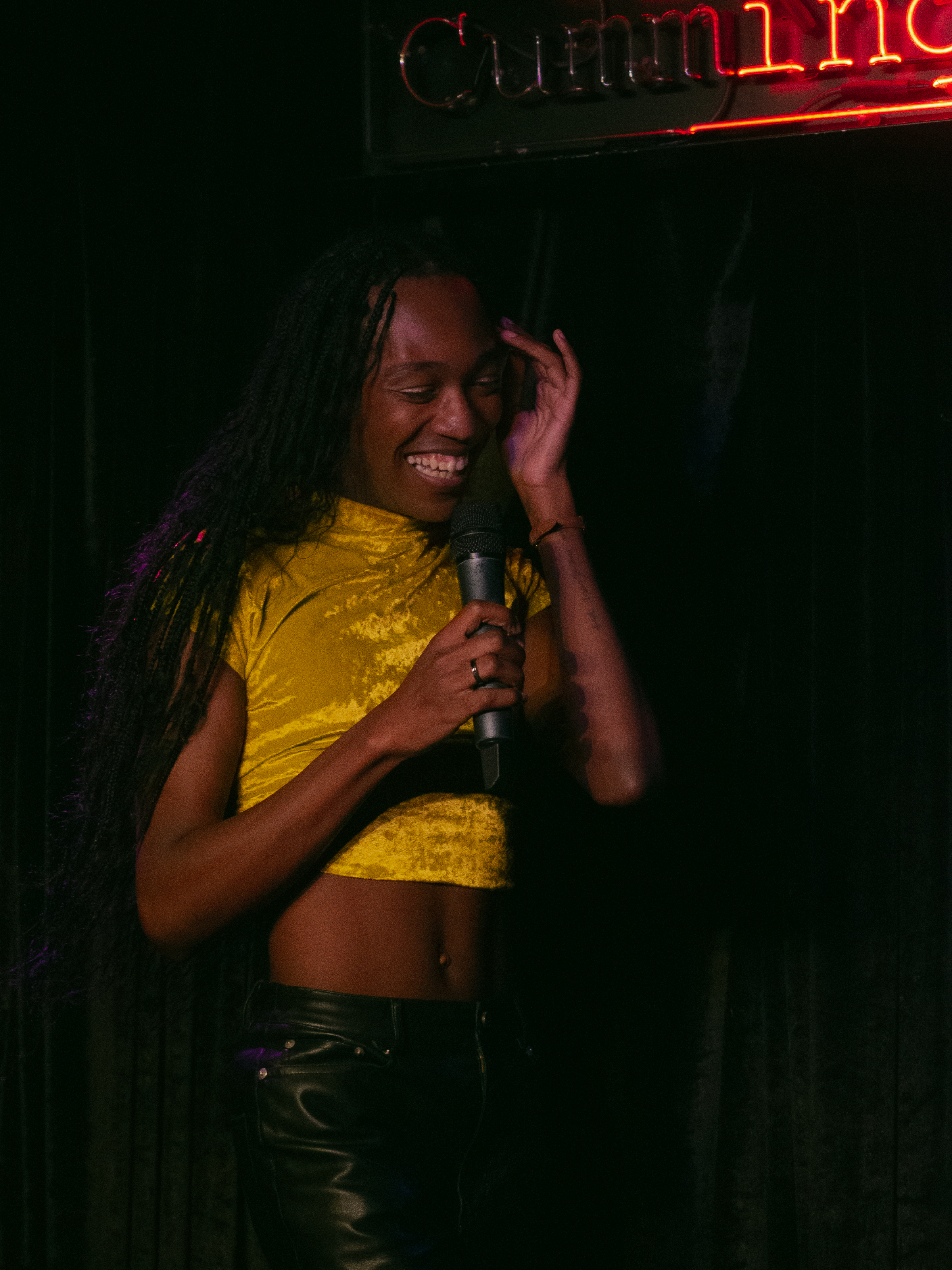 Riylan Mills laughs at own joke.